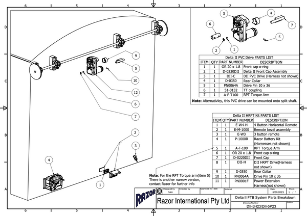 DELTA II FTB System - Front to back Tarp System (Internal Controller)