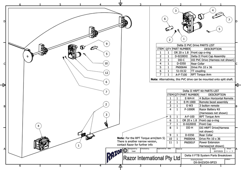 DELTA II FTB System - Front to back Tarp System (Internal Controller)